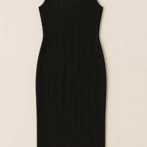 Vestido de satín negro