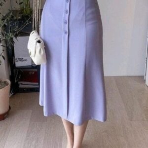 Falda midi morada